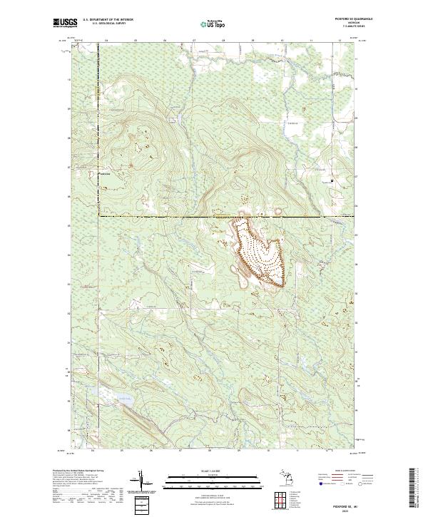 US Topo 7.5-minute map for Pickford SE MI