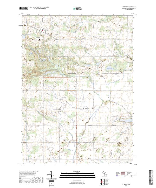 US Topo 7.5-minute map for Pittsford MI