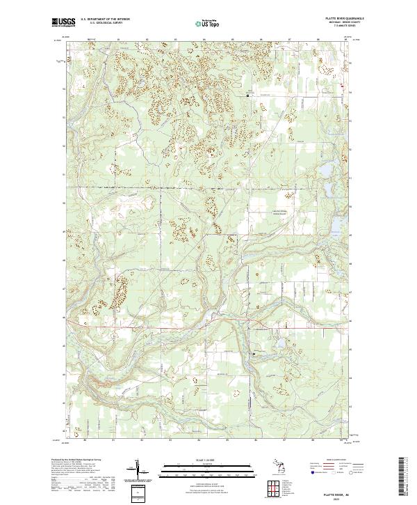 US Topo 7.5-minute map for Platte River MI