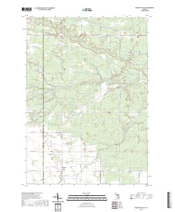US Topo 7.5-minute map for Pleasant Valley MI