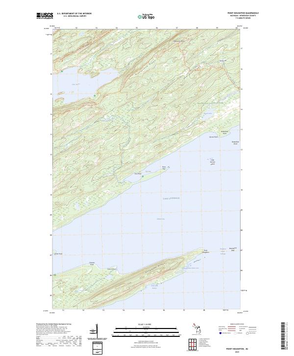 US Topo 7.5-minute map for Point Houghton MI