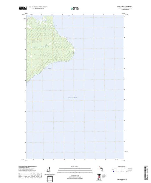US Topo 7.5-minute map for Point Isabelle MI – American Map Store
