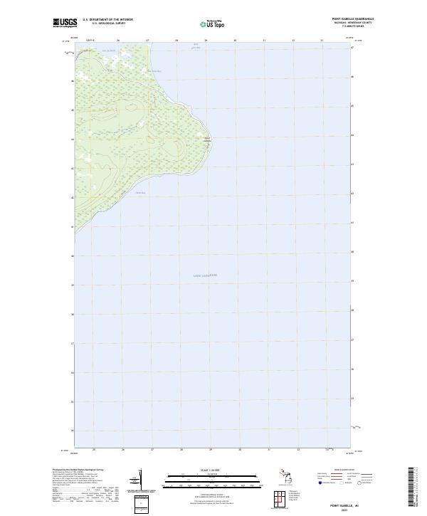 US Topo 7.5-minute map for Point Isabelle MI