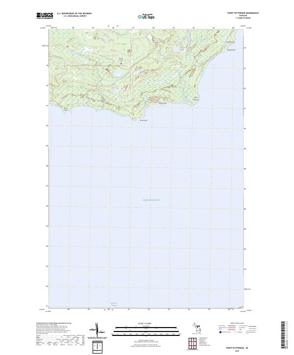 US Topo 7.5-minute map for Point Patterson MI
