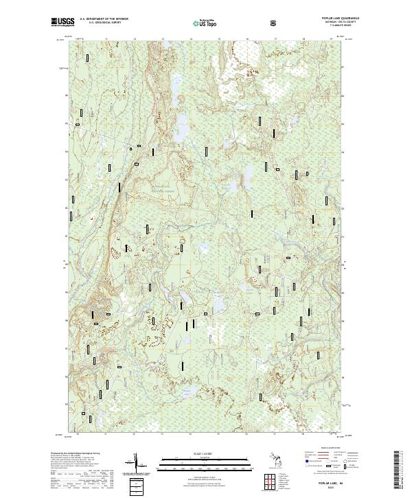 US Topo 7.5-minute map for Poplar Lake MI