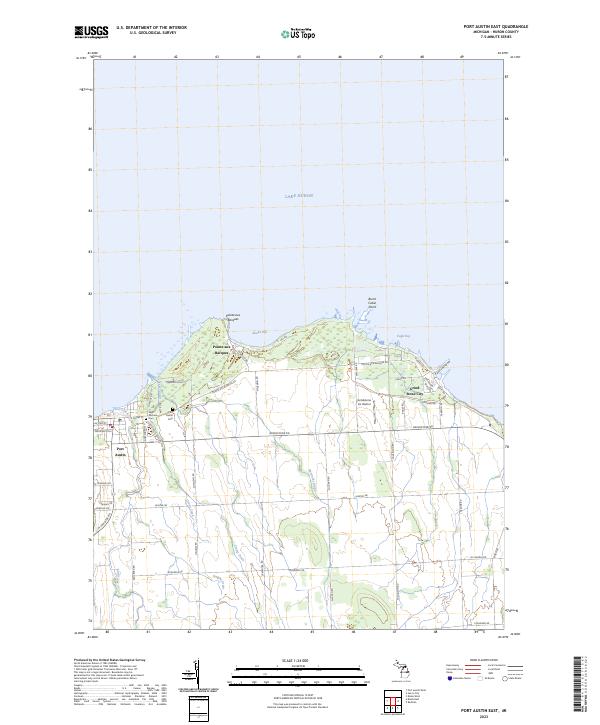 US Topo 7.5-minute map for Port Austin East MI