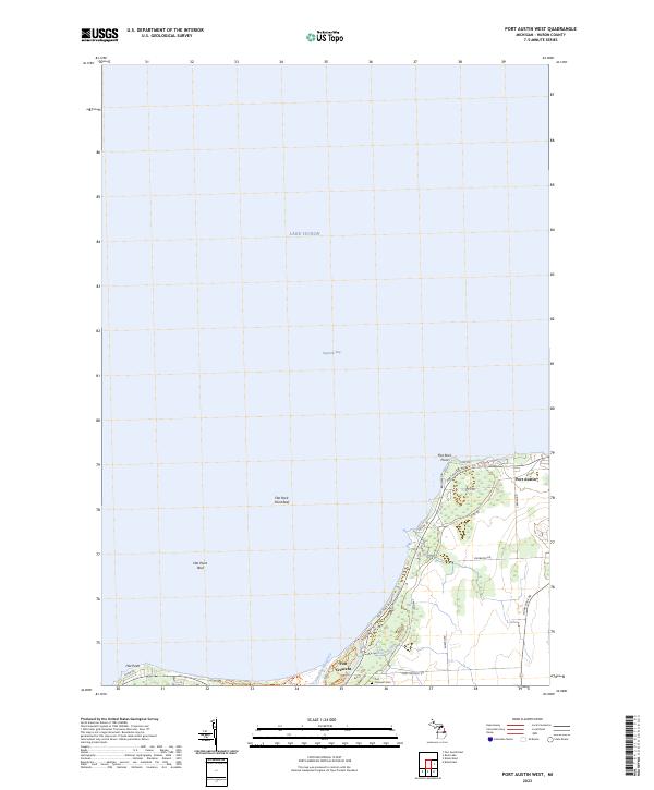 US Topo 7.5-minute map for Port Austin West MI