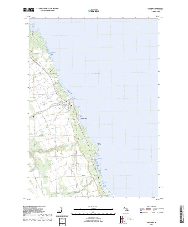 US Topo 7.5-minute map for Port Hope MI