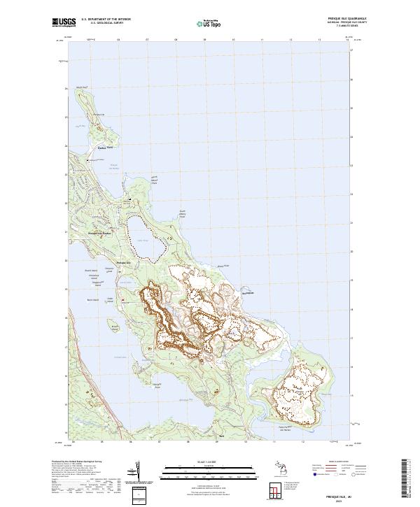 US Topo 7.5-minute map for Presque Isle MI