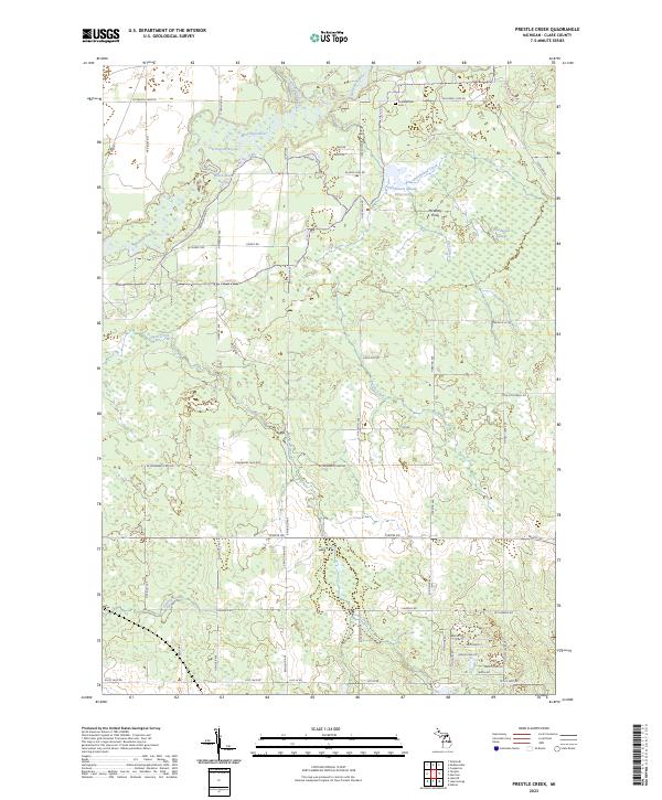 US Topo 7.5-minute map for Prestle Creek MI