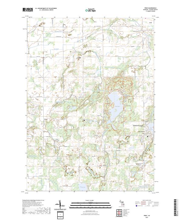 US Topo 7.5-minute map for Price MI