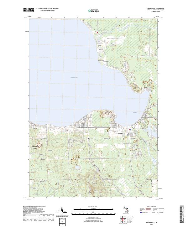 US Topo 7.5-minute map for Prudenville MI