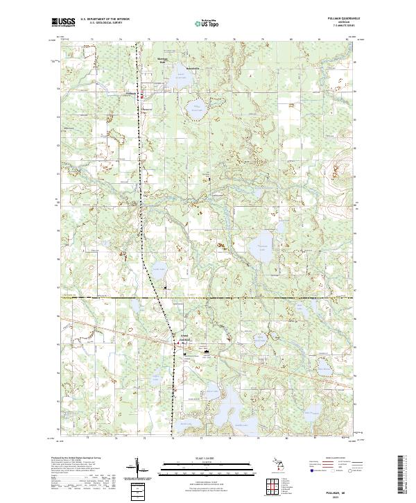 US Topo 7.5-minute map for Pullman MI