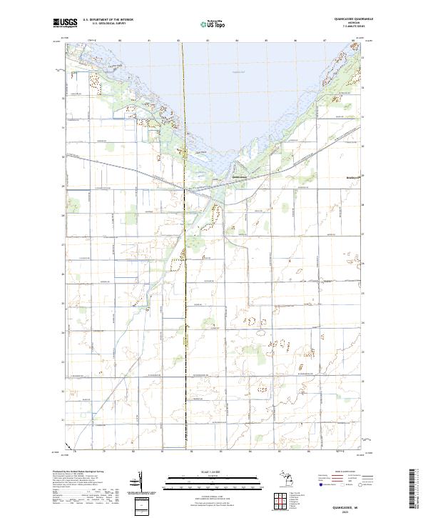 US Topo 7.5-minute map for Quanicassee MI