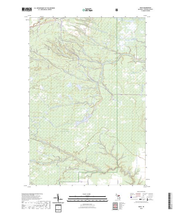 US Topo 7.5-minute map for Raco MI