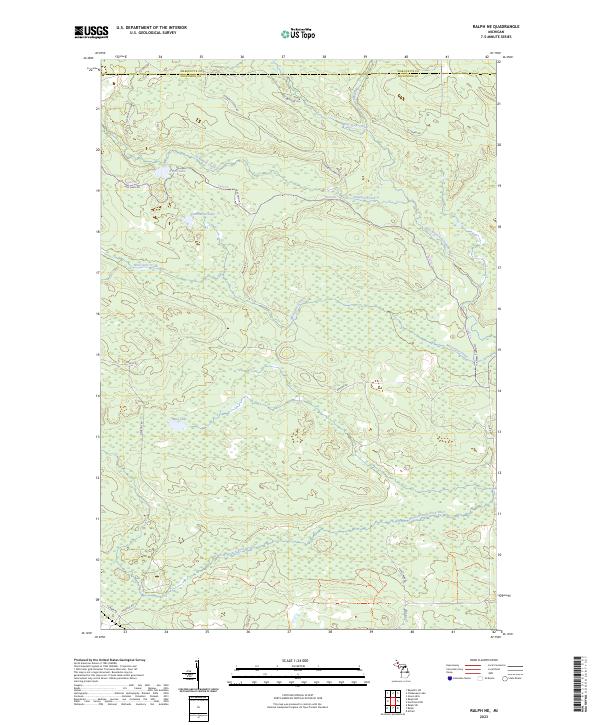 US Topo 7.5-minute map for Ralph NE MI