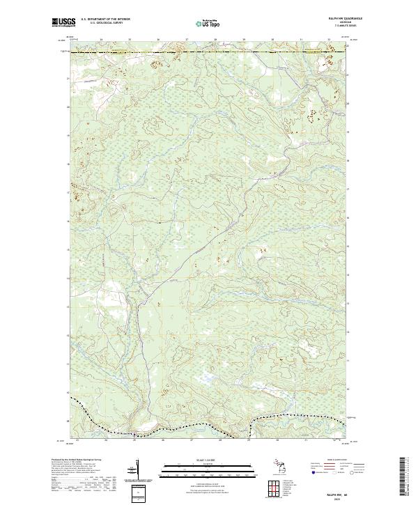 US Topo 7.5-minute map for Ralph NW MI