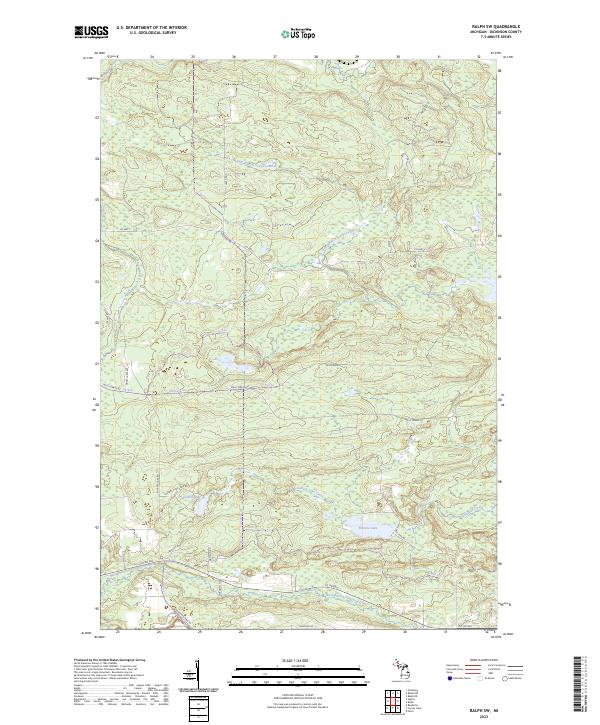 US Topo 7.5-minute map for Ralph SW MI