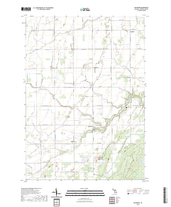 US Topo 7.5-minute map for Rathbone MI
