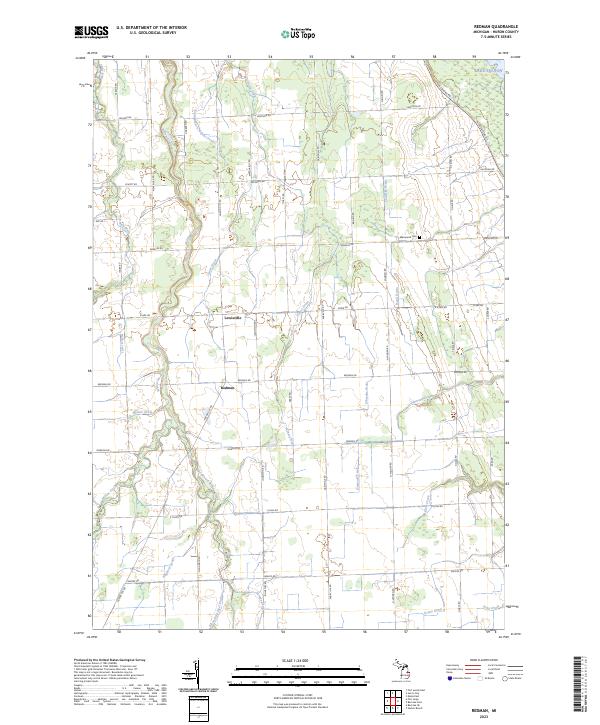 US Topo 7.5-minute map for Redman MI