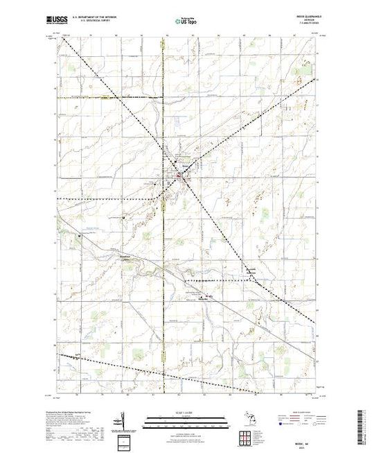 US Topo 7.5-minute map for Reese MI – American Map Store