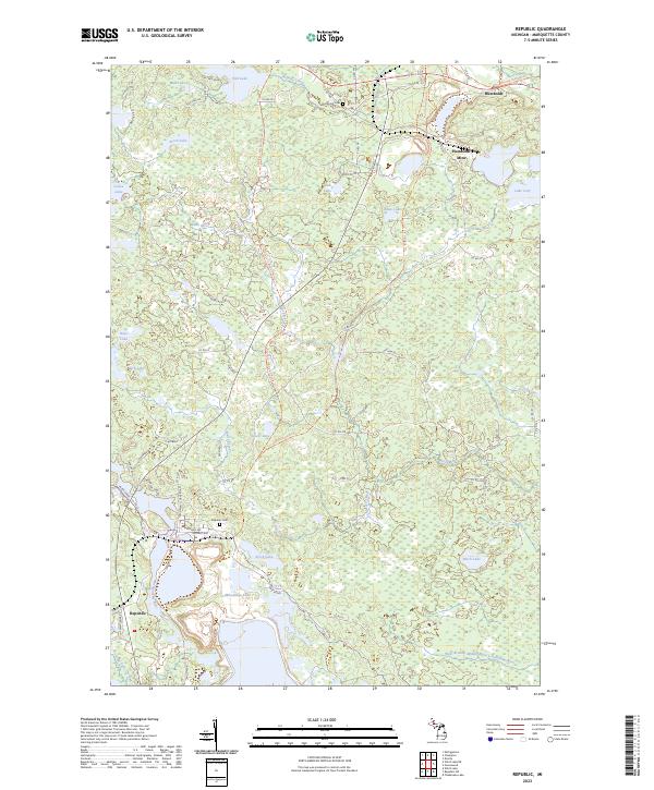 US Topo 7.5-minute map for Republic MI