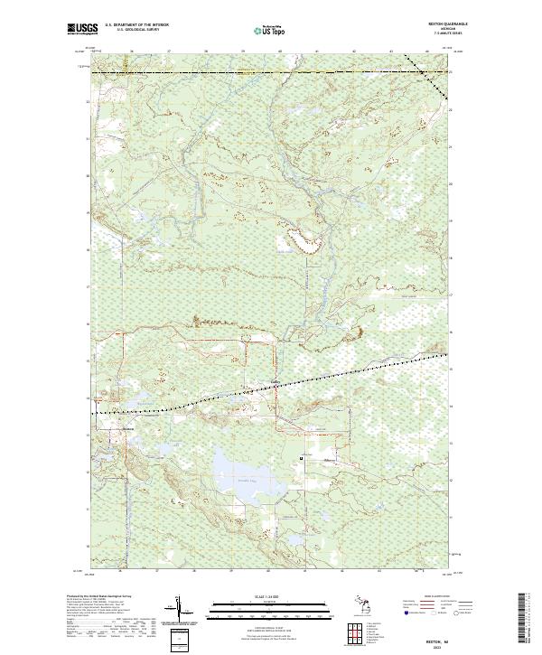 US Topo 7.5-minute map for Rexton MI