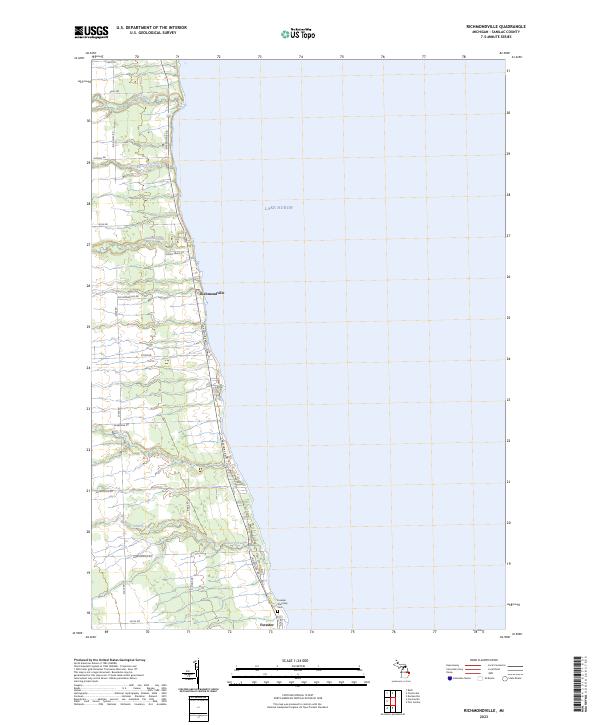 US Topo 7.5-minute map for Richmondville MI