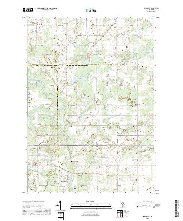 US Topo 7.5-minute map for Riverdale MI