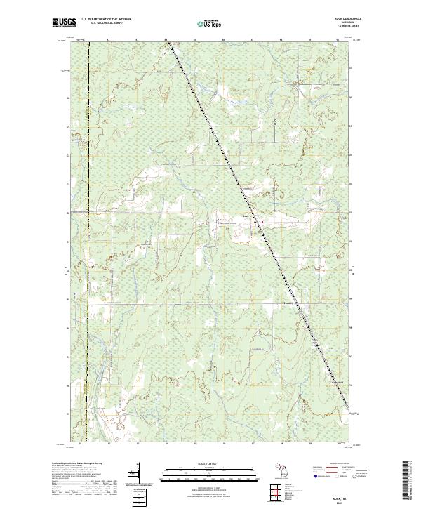 US Topo 7.5-minute map for Rock MI