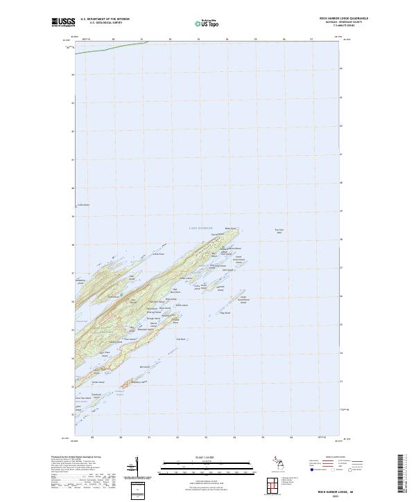 US Topo 7.5-minute map for Rock Harbor Lodge MI