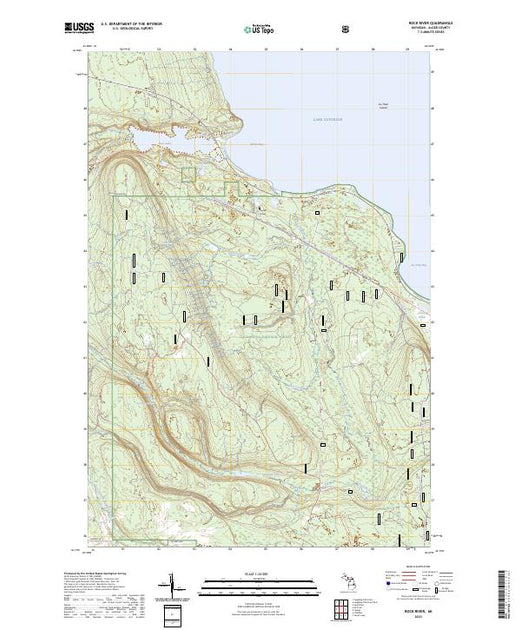 Rock Rave Map US Topo 7.5-minute map for Rock River MI – American Map Store