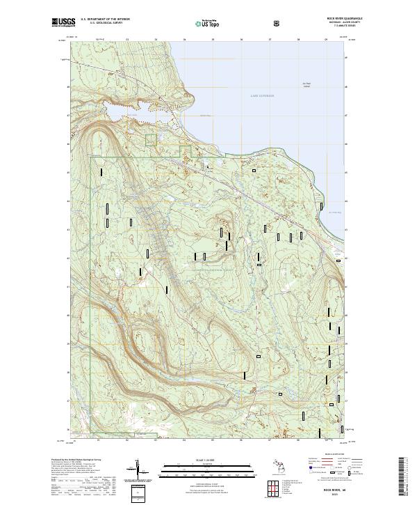 US Topo 7.5-minute map for Rock River MI