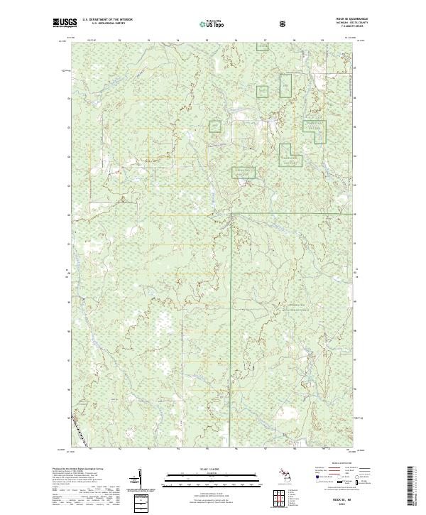 US Topo 7.5-minute map for Rock SE MI