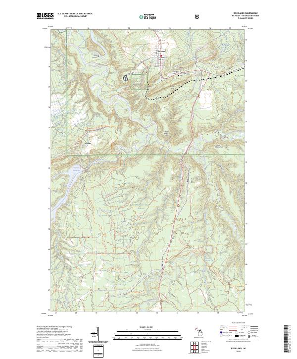 US Topo 7.5-minute map for Rockland MI