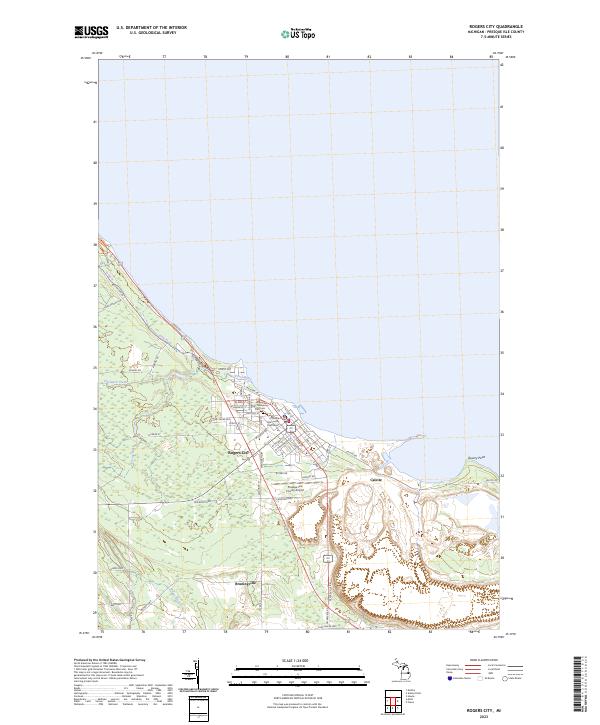 US Topo 7.5-minute map for Rogers City MI