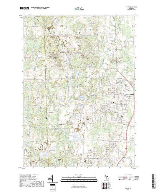 US Topo 7.5-minute map for Romeo MI – American Map Store