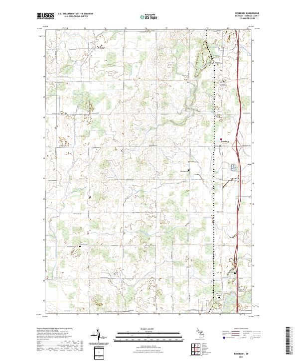 US Topo 7.5-minute map for Rosebush MI