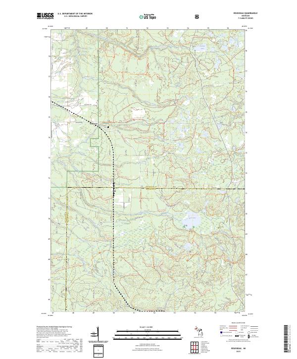 US Topo 7.5-minute map for Rousseau MI