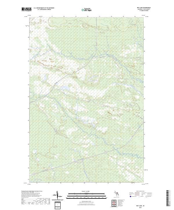 US Topo 7.5-minute map for Roy Lake MI