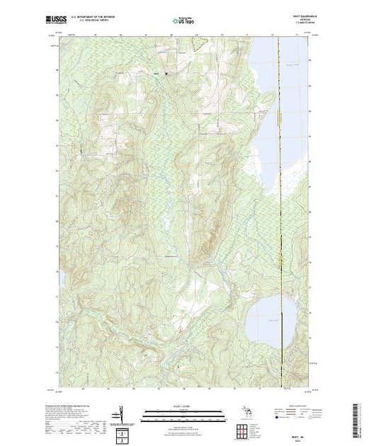 US Topo 7.5-minute map for Rust MI – American Map Store