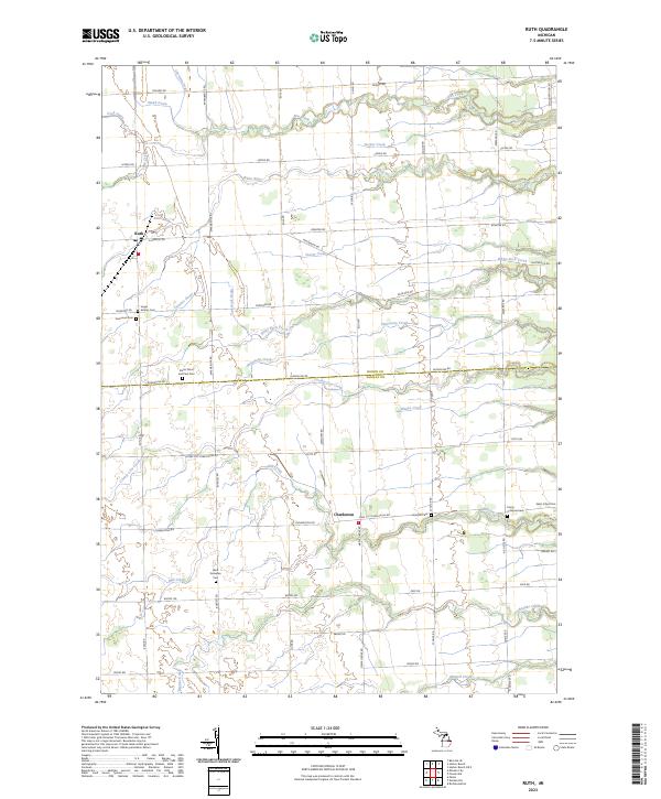 US Topo 7.5-minute map for Ruth MI