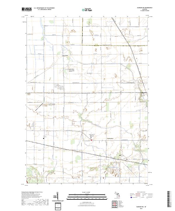 US Topo 7.5-minute map for Saginaw NE MI