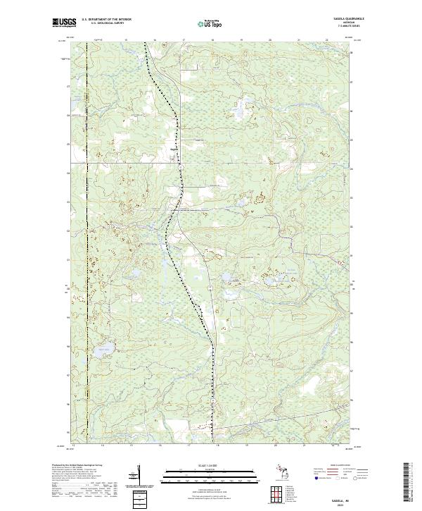 US Topo 7.5-minute map for Sagola MI