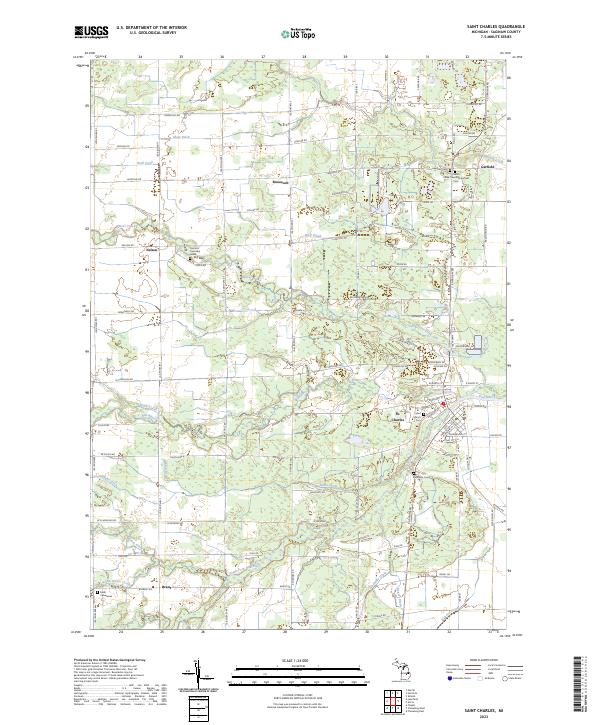 US Topo 7.5-minute map for Saint Charles MI