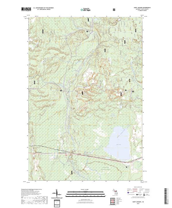 US Topo 7.5-minute map for Saint Jacques MI