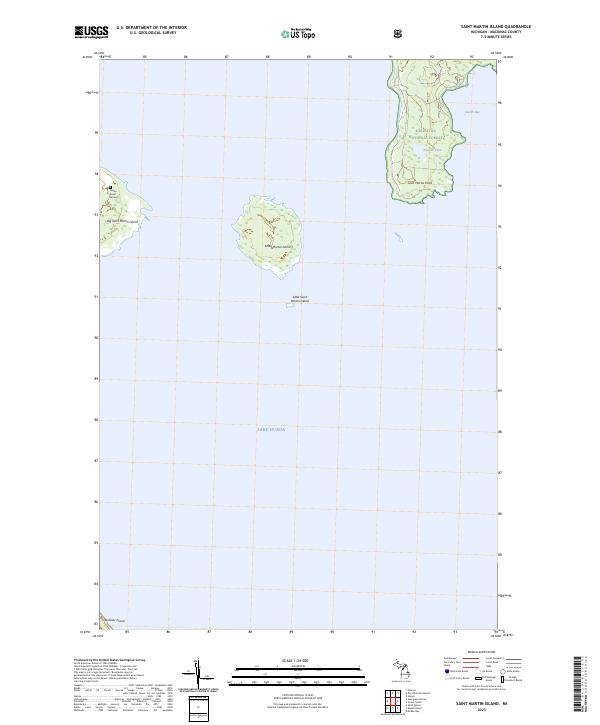 US Topo 7.5-minute map for Saint Martin Island MI