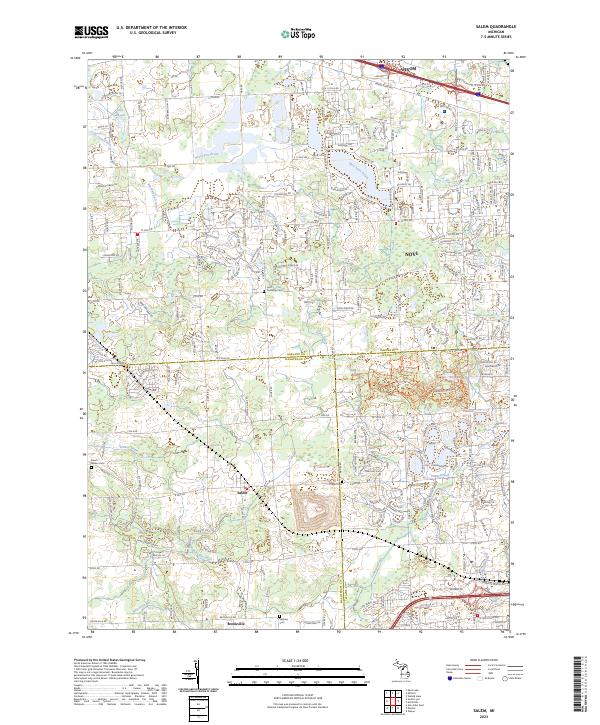 US Topo 7.5-minute map for Salem MI
