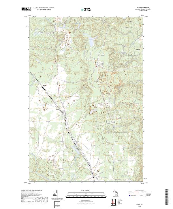US Topo 7.5-minute map for Sands MI