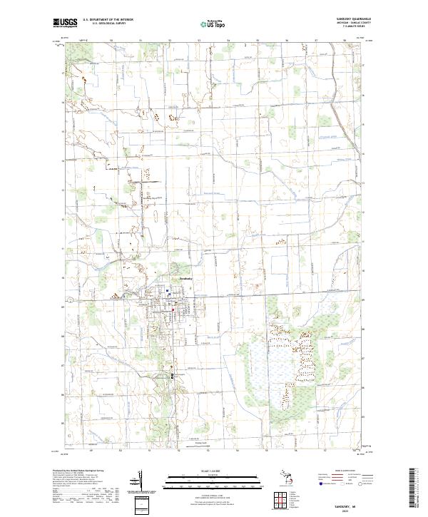US Topo 7.5-minute map for Sandusky MI